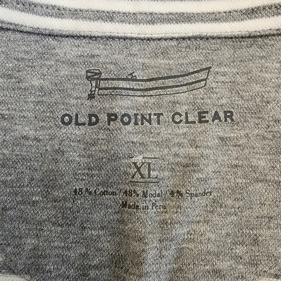 Old Point Clear Size XL Gray and White Striped Shirt polo - Picture 6 of 8